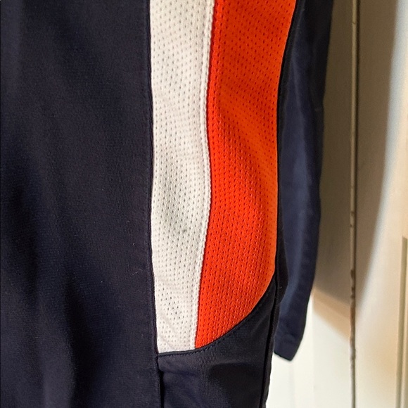 Navy Blue Track Pants with Orange and White Stripes-Boys Large (14-16) - Picture 5 of 7